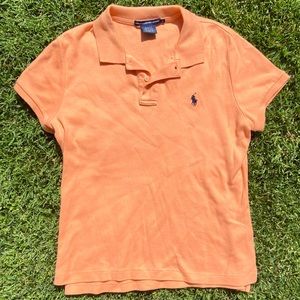 Orange Peach Ralph Lauren Polo Short Sleeve Top 🍑